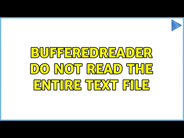 BufferedReader do not read the entire text file