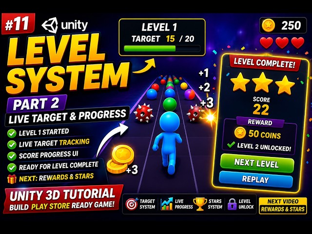 (Ep. 16) Build a Live Level Progress System in Unity 3D 🎯 | Target Score UI | Part 2