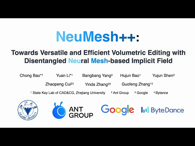[TPAMI'25] NeuMesh++: Towards Versatile and Efficient Volumetric Editing