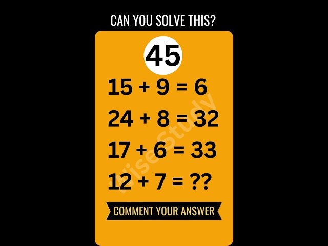 99% Fail This Viral Math Puzzle! Can You Solve It? #MathPuzzles #BrainTeaser #GeniusTest #shorts