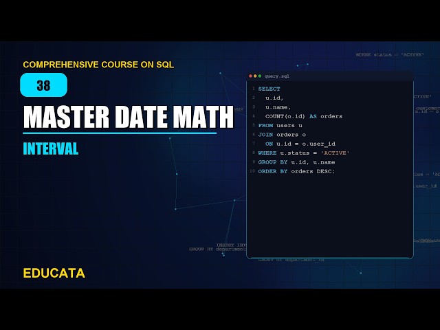 38. INTERVAL | Comprehensive Course on SQL