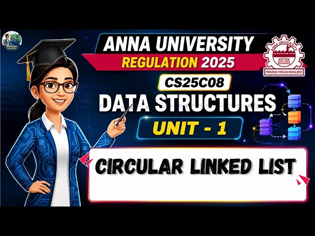 Doubly Linked List Implementation in Data Structures | CS25C08 | Anna University Regulation 2025