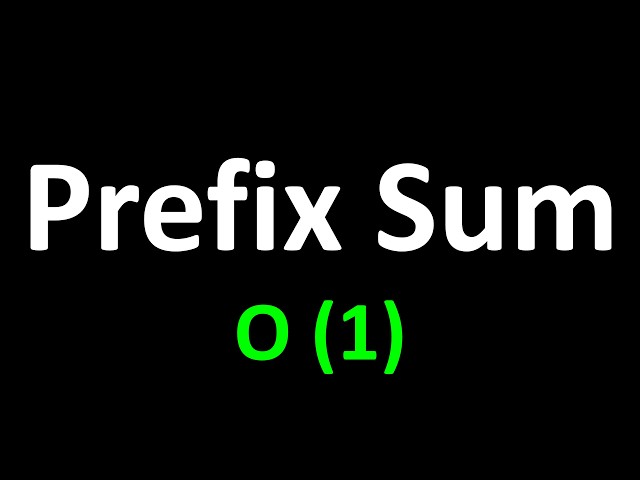 DSA - Prefix Sum | Python | Java