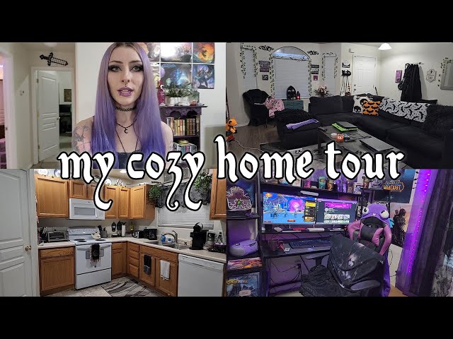 My Cozy Spooky Nerd Home! 🏡💜 Full House Tour | WoW, LotR, Witchy, Gothic & Cat Vibes 💻🦇