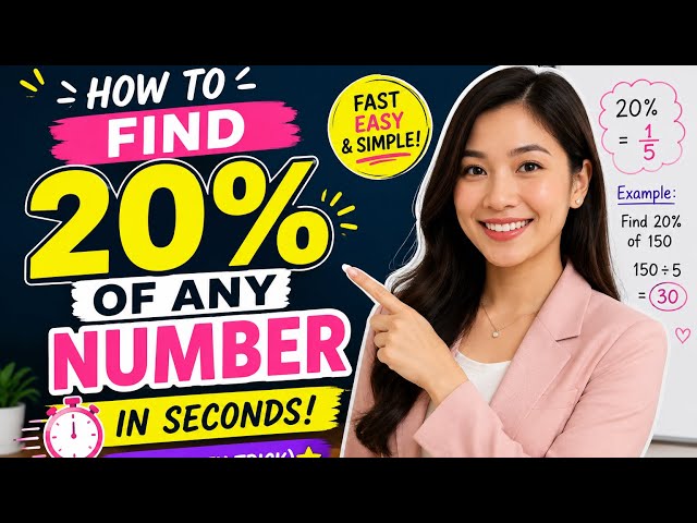     Find 20% of Any Number in Seconds! (Easy Math Trick) ⭐