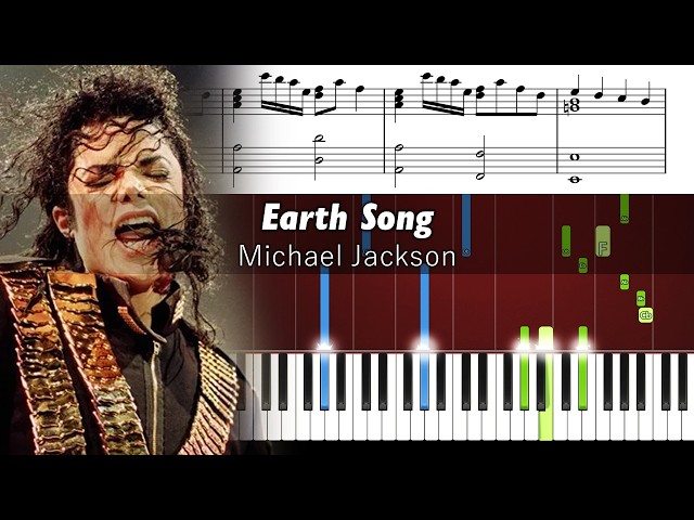 Michael Jackson - Earth Song - Piano Tutorial with Sheet Music