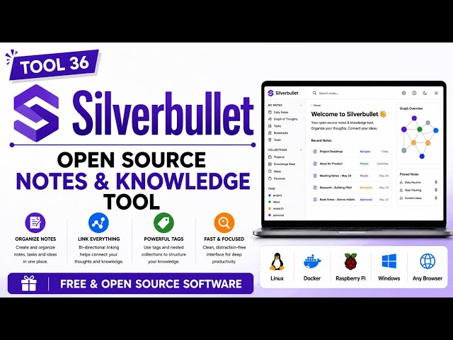 Tool 36 - Silverbullet: Open Source Notes & Knowledge Tool | Free & Open Source Software | Uplatz