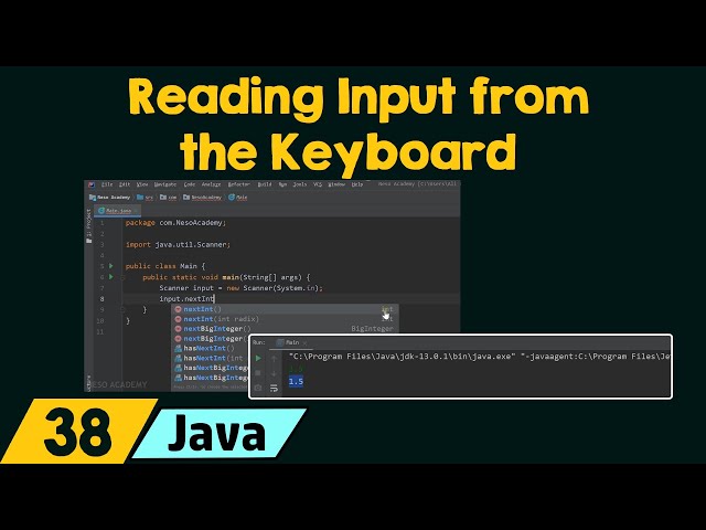 Reading Input From the Keyboard in Java