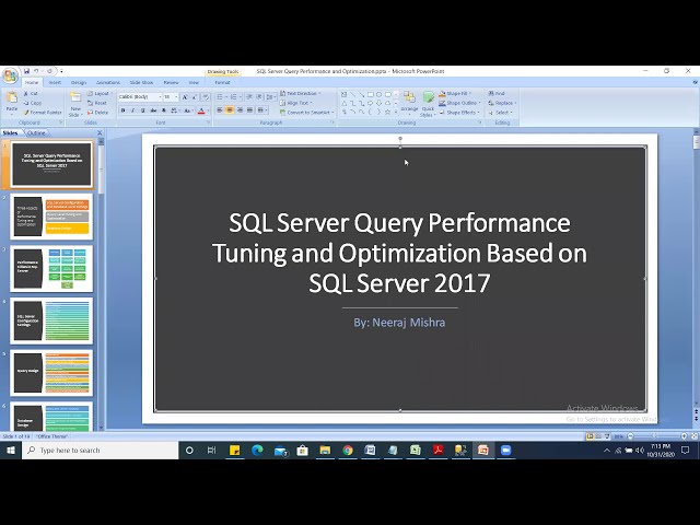 SQL Server Performance Query Tuning and Optimization Part 1