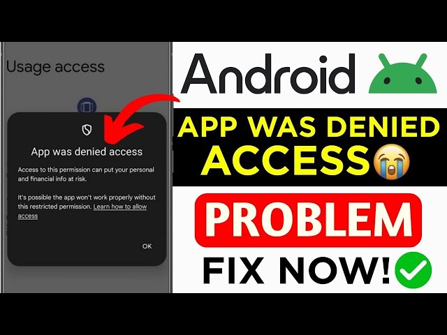 App Access Denied Android Fix | App Access Problem Solution | App Permission Denied Fix