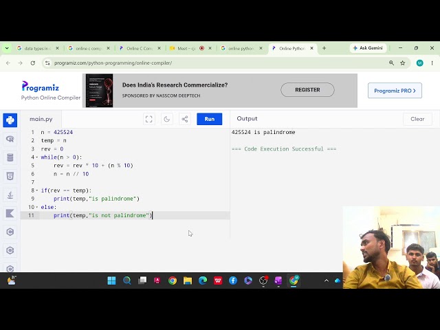 Count Digits, Reverse Number, Palindrome Using Python In Hindi