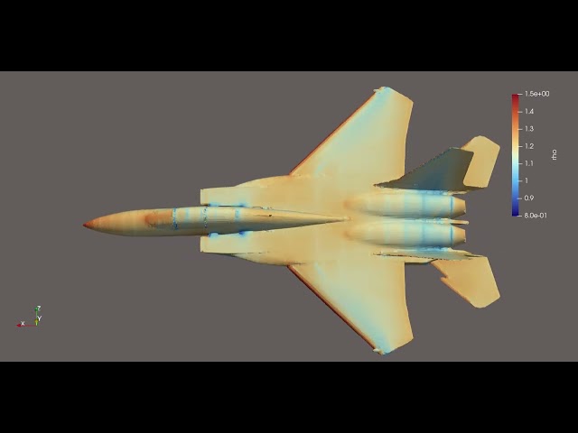 F15 at Mach 0.7 OpenFoam ran on dicehub