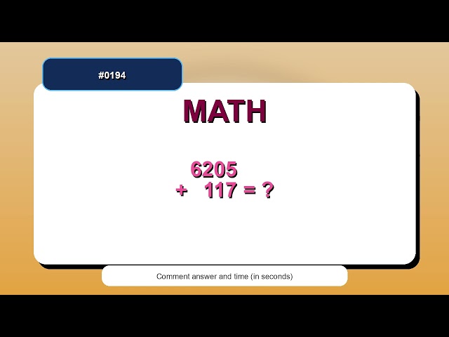 Math Puzzle in 1 Minute #0194