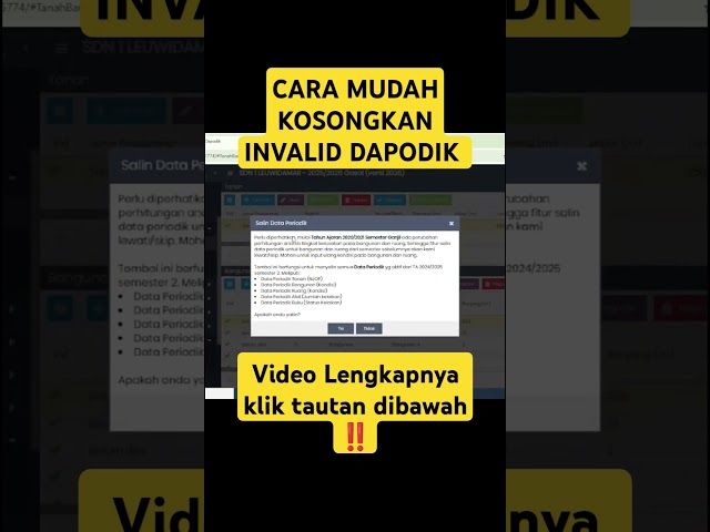 Tips & Trick Tutorial #dapodik #dapodik2026