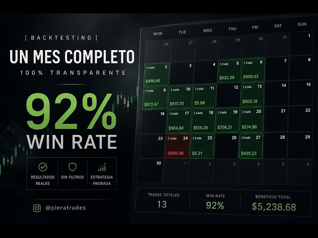 Sesión de backtesting, 92% WR (ICT)
