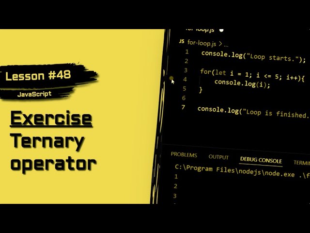 JavaScript For Beginners #48 | Practice Ternary Operator