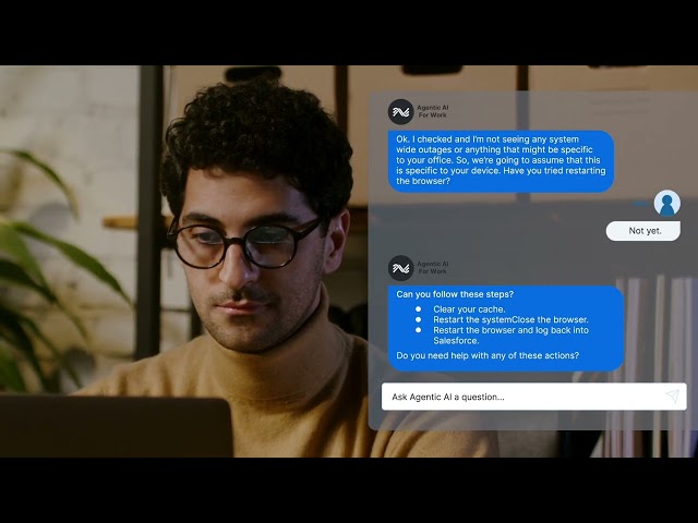 Instant IT support and troubleshooting using Agentic AI for Work