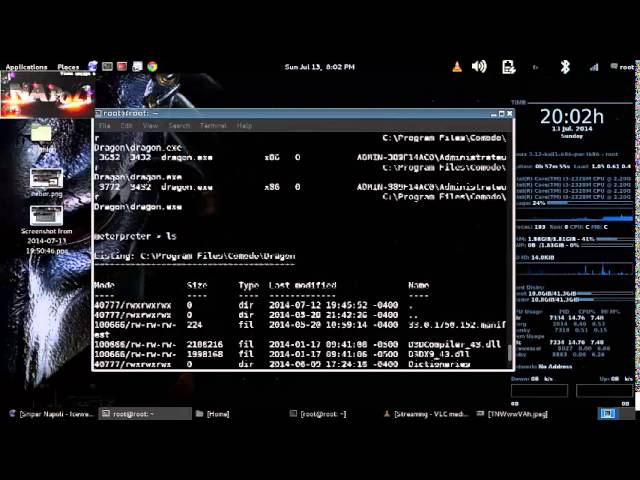 meterpreter session