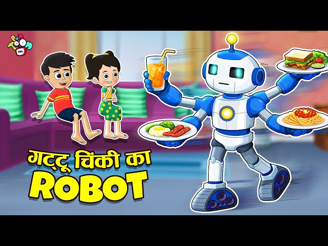Chinki's Robot Friend | AI Technology | Cartoon | Moral Story | PunToon Kids Hindi