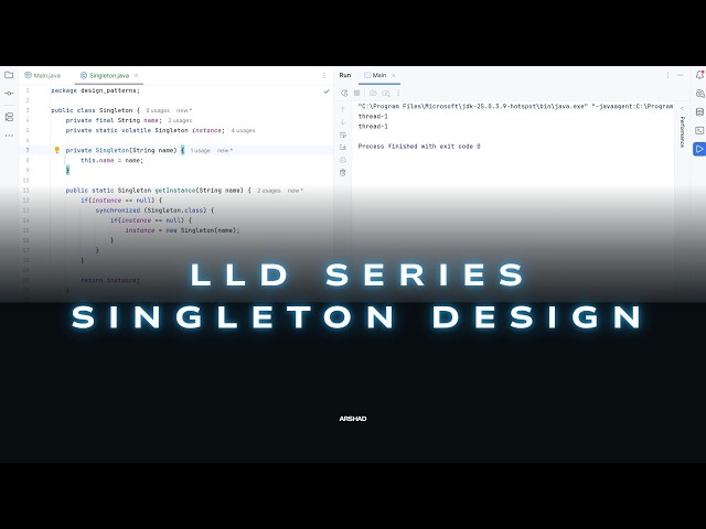 Singleton Design Pattern and Multi-threaded Race Conditions | LLD Series