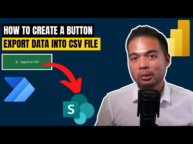 EXPORT TO CSV Button in Power BI to SharePoint or One Drive // Beginners Guide to Power BI in 2022