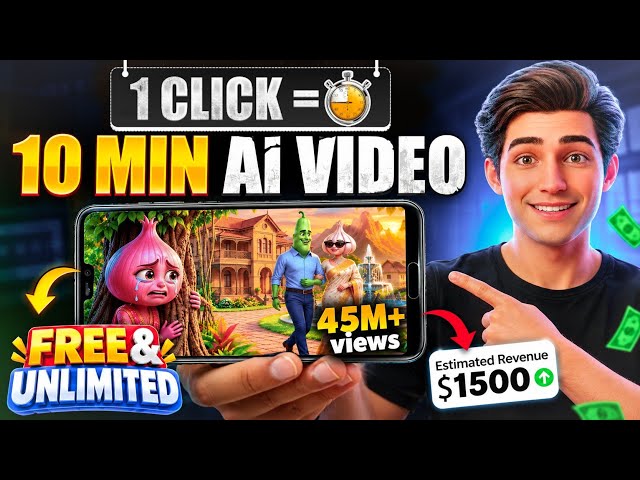 Long AI Video Kaise Banaye (10 Min) Using Just 1 Prompt🔥|| Ai Automation 2026