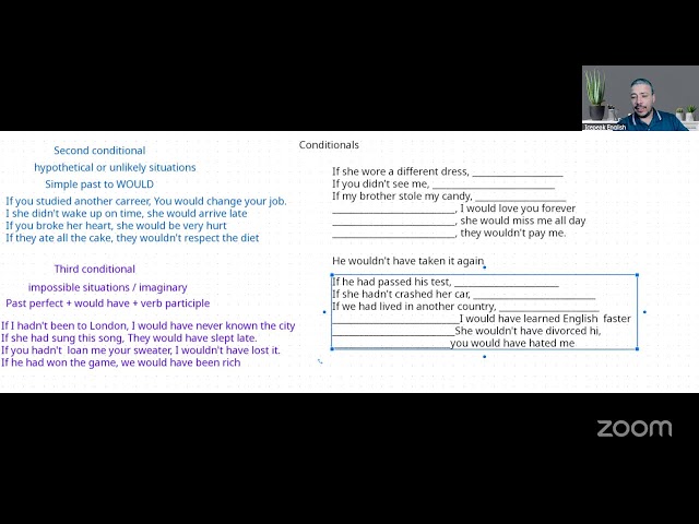 A2 Grammar / second and third conditionals
