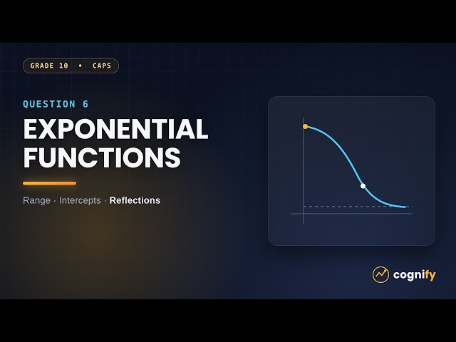 Grade 10 Maths: Exponential Functions – Range, Intercepts & Reflections | CAPS