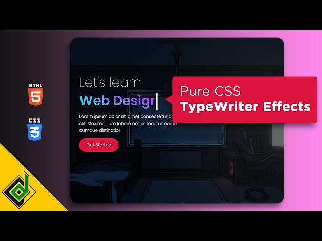 Pure CSS Text Typing Animation | Typewriter Effect