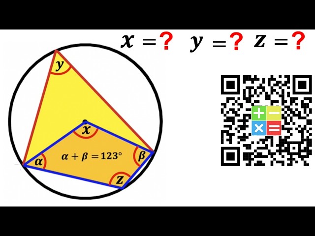 Can you find the value of angles X,  Y, and Z? | (Circle) | #math #maths | #geometry