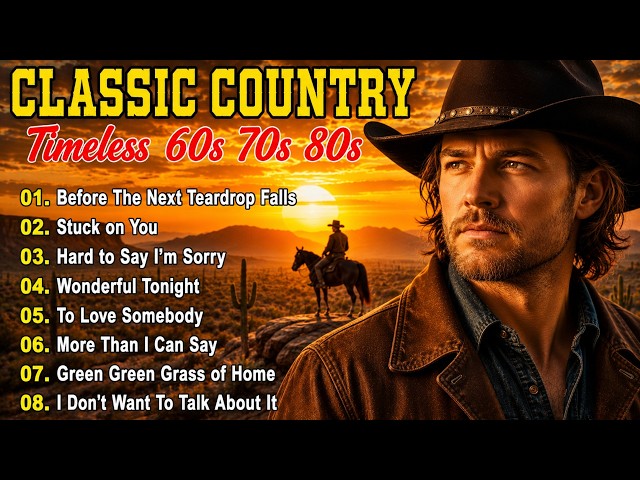 Let It Be, Before The Next Teardrop Falls 🔥 Classic Country Music Timeless 60s 70s 80s