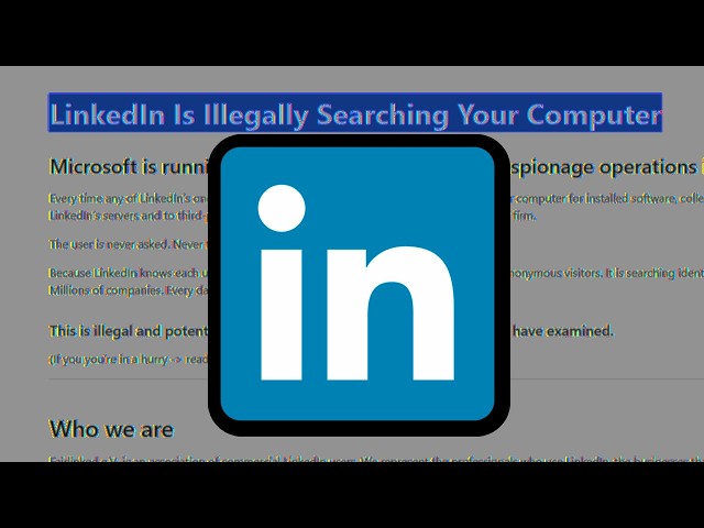 The LinkedIn Spyware Situation