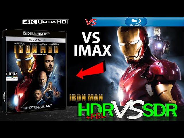 Iron Man 2008 HDR ANALYSIS 4K Blu Ray vs 1080p BD SDR 100nits #TRUE_DIFFERENCE #WATCH_IN_HDR