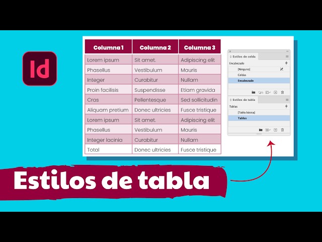 ESTILOS DE TABLA en InDesign Paso a Paso | Automatiza y Profesionaliza tus Tablas