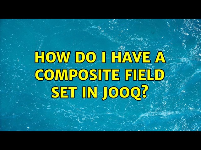 How do I have a composite field set in JOOQ?