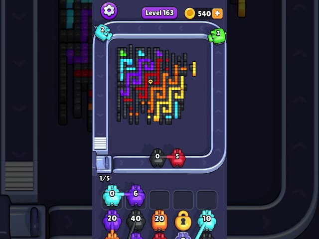 Pixel Flow Level 163 Tutorial (No Boosts) #pixelflow #shorts #shortsfeed #gamingshorts #mobilegame