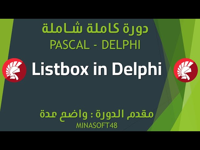 061 PASCAL AND DELPHI TUTORIAL - ListBox in Delphi