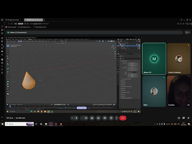 Octava clase blender joyería dibujo de joyas