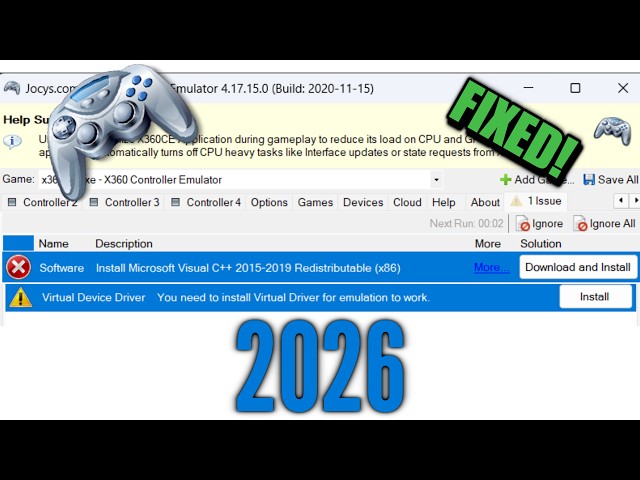 [QUICK FIX] x360ce Virtual Driver/Visual C++ Issue Solved