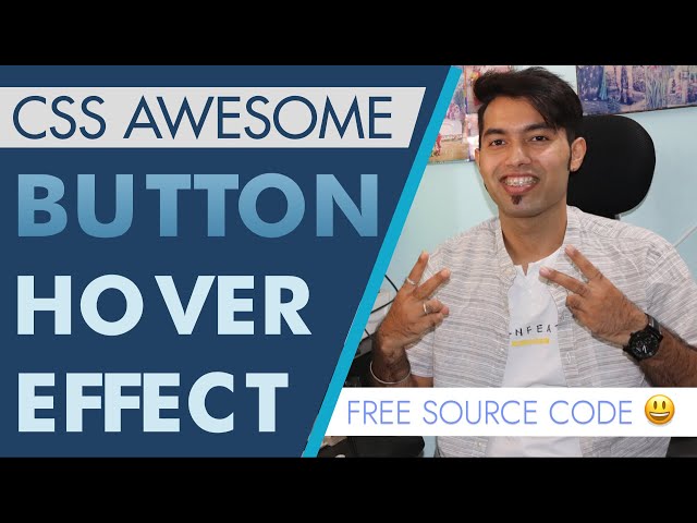 🔴 Create Awesome Button Hover Effect Animation using CSS  | Free Source Code | 2021