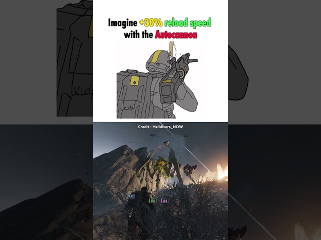 Imagine +30% reload speed with the Autocannon - Helldivers 2
