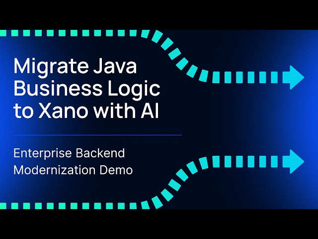 Migrate Java Business Logic to Xano with AI | Enterprise Backend Modernization Demo