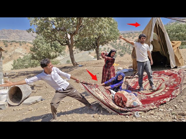 A husband kicks his malicious second wife out of the house and threatens to call the police.