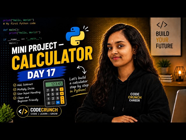 Your First Python Mini Project | Day 17 | 100 Days of Python| Python Interview Question⚡