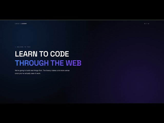 Introduction To Tech (Learn Programming Through Web Development)