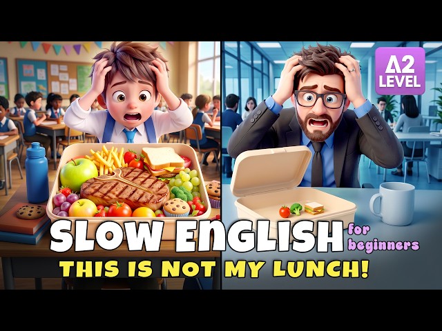 OMG... Where Is My Lunch?! | Slow English Listening Story (A2 Level)