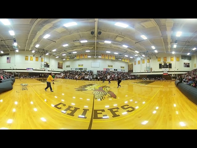 KHS Faculy Dodgeball Game 2017 Winter Sports Assembly VR 360 3D 4K