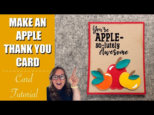 Need an Easy & Cute Card Idea…Papercraft this Sweet Apple Card Using the Silhouette Cameo 5 Alpha