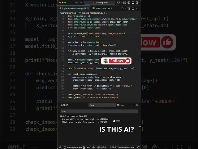 I built a 97 % accurate spam filter in 30 minutes