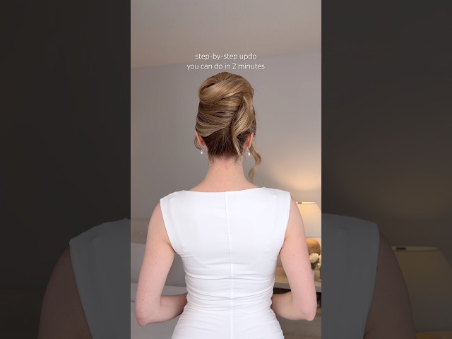 easy updo tutorial step-by-step❤️#hairtutorial #hairstyle #easyhairstyle #updo